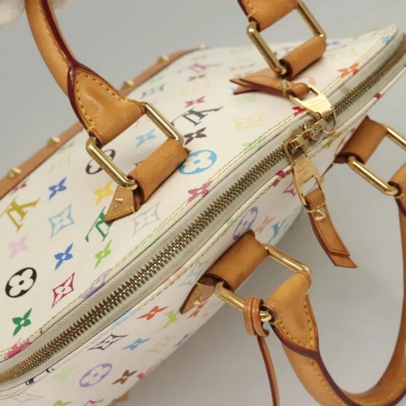 LOUIS VUITTON Monogram Multicolor Alma Hand Bag White - Picture 10 of 16